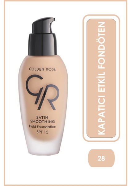 Satin Smoothing Fluid Foundation No: 28 Taupe - Kapatıcı Etkili Fondöten - 8691190114282