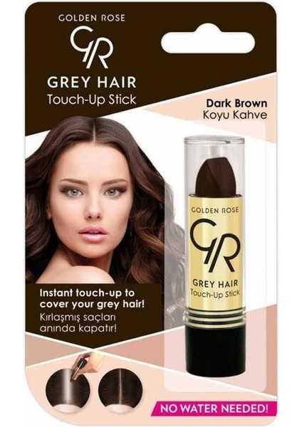 Grey Hair Touch-Up Stick No:02 Dark Brown - Saç Beyazlarını Kapatan Stick - 8691190067144