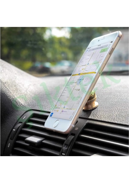 Her Telefona Uyumlu Full Metal Mega Güçlü Mıknatıslı Telefon Tutucu 360° Dönebilen Metal Tutucu