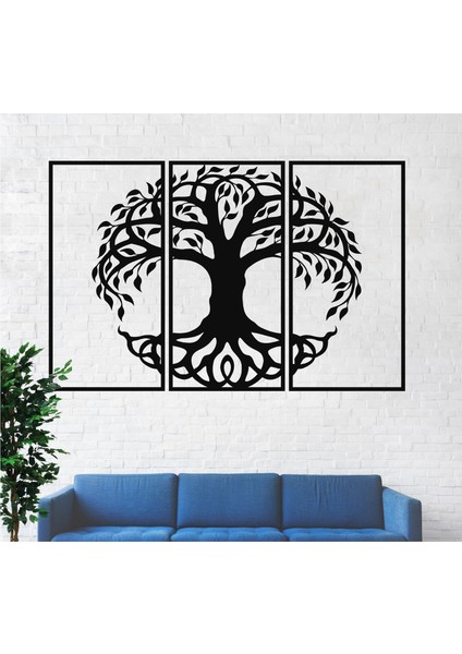 Family Tree 3 Parça Metal Duvar Dekor fiyatları