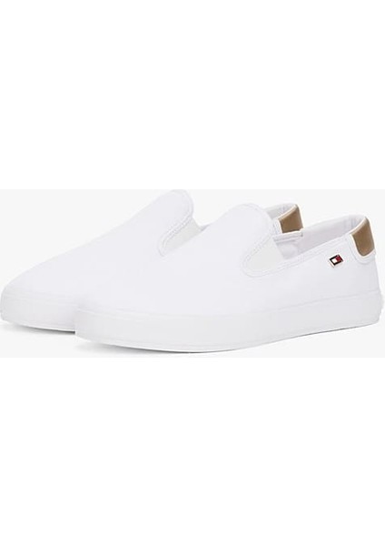 Kadın Th Canvas Slip-On Sneakers - Beyaz
