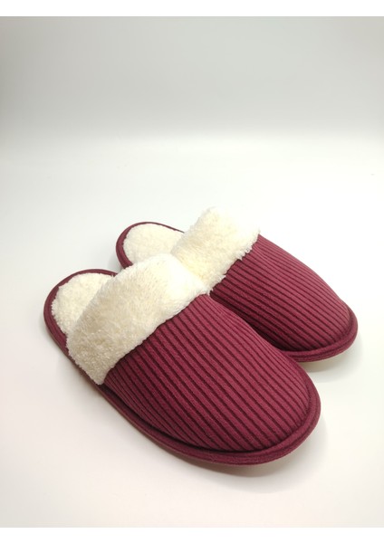 Bordo Diva Kadın, Pofuduk , Kaydırmaz Taban Ev Terliği