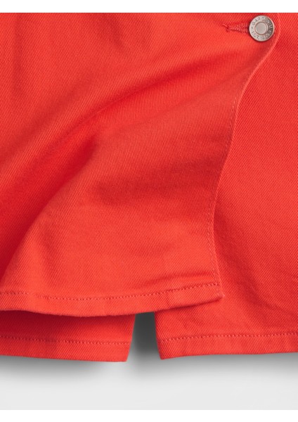 Kız Çocuk Kırmızı Jean Şort Etek fiyatları