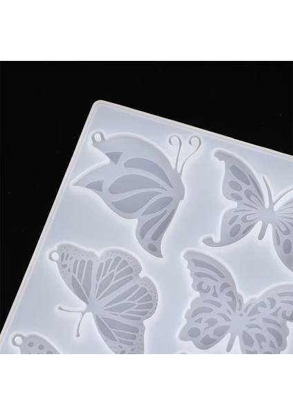 Çoklu Kolye Küpe Toka Anahtarlık Epoksi Reçine Silikon Kalıp Kelebek Figürleri modelleri