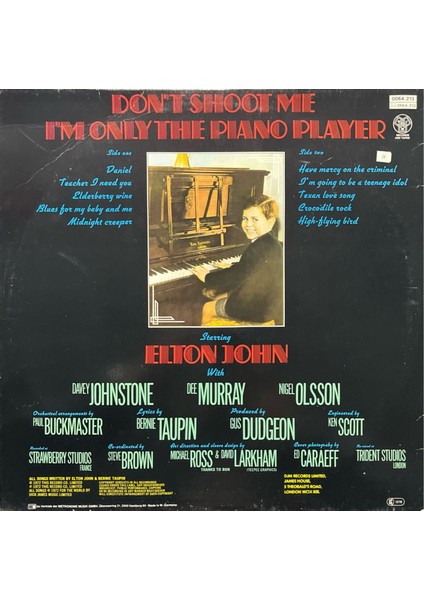 Elton John Don't Shoot Me Lp Plak