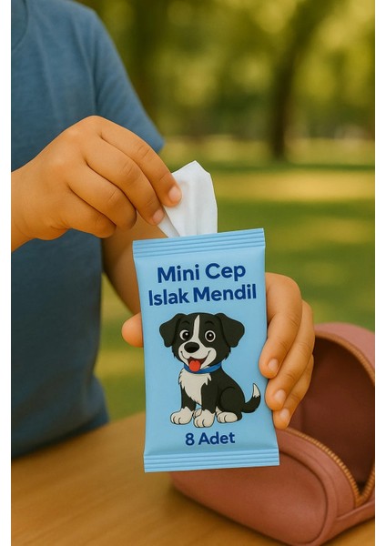 Mini Cep Islak Mendil 8'li Paket | Aloe Veralı | Alkol Içermez | Yumuşak Dokulu |taşınabilir |mavi̇ fiyatları