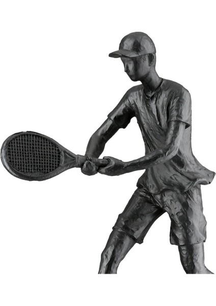 Gılde 2'li Dekoratif Golf Poli Siyah Büyük Boy L.7 cm W.10 cm H.21 cm - 2 Adet