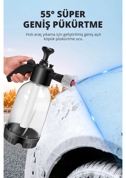 Yüksek Basınçlı 2 Başlıklı Su & Köpük Pompası 2 Litre Çok Amaçlı Kullanım Su Köpük Püskürtücü
