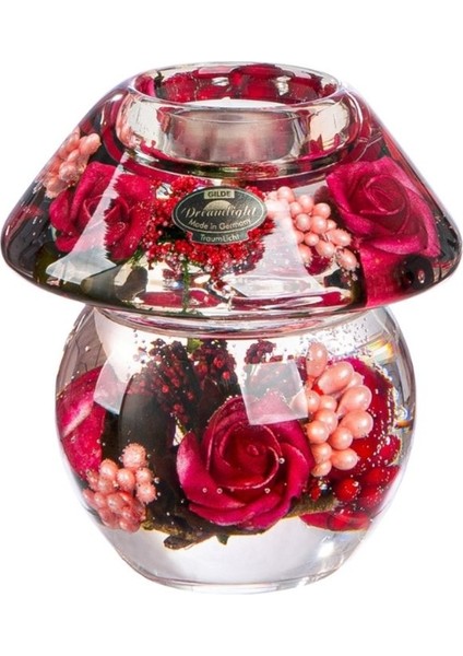 Gılde Dreamlight Tealight Mumluk Noblesse Smart Cam Kırmızı Y.11 cm D.11 cm