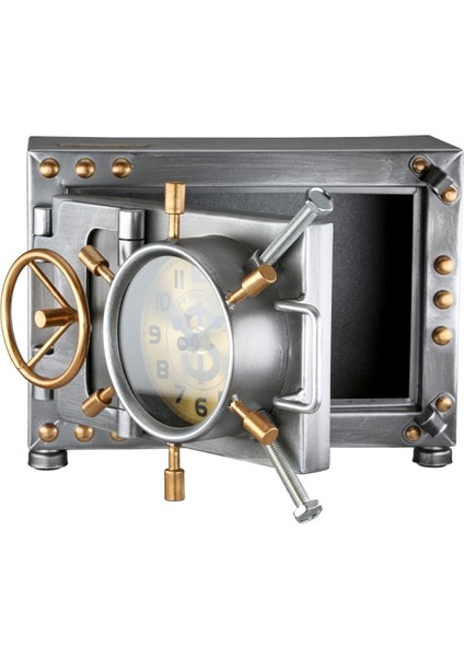 Gılde Kumbara Zemin/masa Saati Kasa Metal Gümüş Renkli L.17 cm G.24 cm Y.18 cm indirimleri