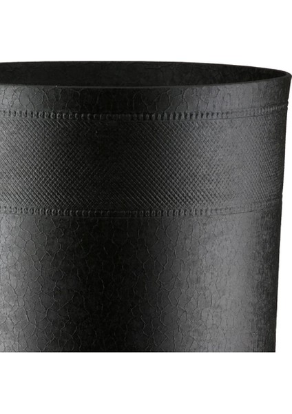 Gılde Saksı Silindirik Alüminyum Siyah Büyük Boy H.34 cm D.22 cm