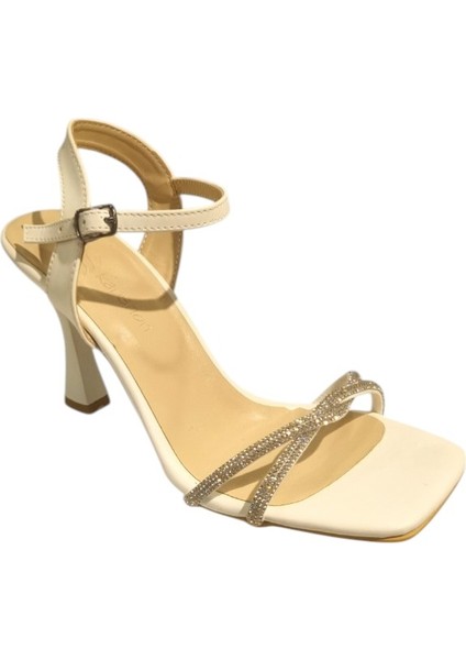 Kadın Taşlı Çapraz Bantlı Abiye Ayakk fiyatları