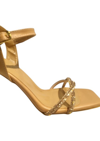 Kadın Taşlı Çapraz Bantlı Abiye Ayakk modelleri