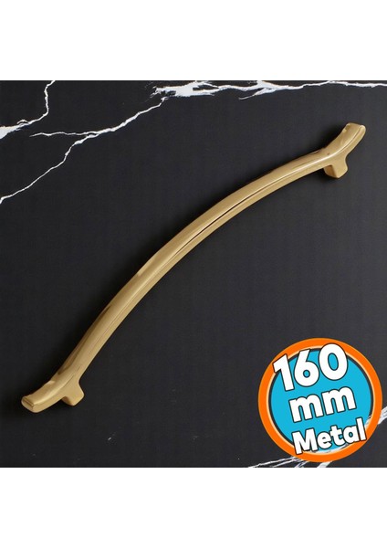 Metal Kulp Çekmece Mobilya Mutfak Dolap Kulpları Dolabı Kulbu Kulpu (160 Mm-16 Cm) Gold Altın