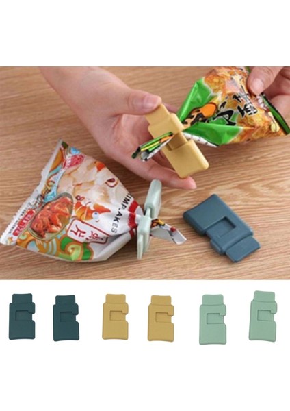 6&apos;lı Hava Sızdırmaz Poşet Torba Ambalaj ve Paket Kıstırmalı Kapatma Klipsi (5131)