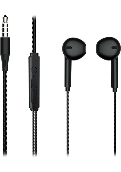 Lecoo EH104B 3.5mm Jacklı Kablolu Kulak Içi Mikrofonlu Siyah Kulaklık (5131)