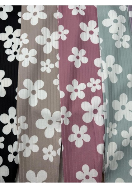 Mevsimlik Çiçek Baskılı Kız Çocuk Fitilli Tayt 4'lü Set fiyatları