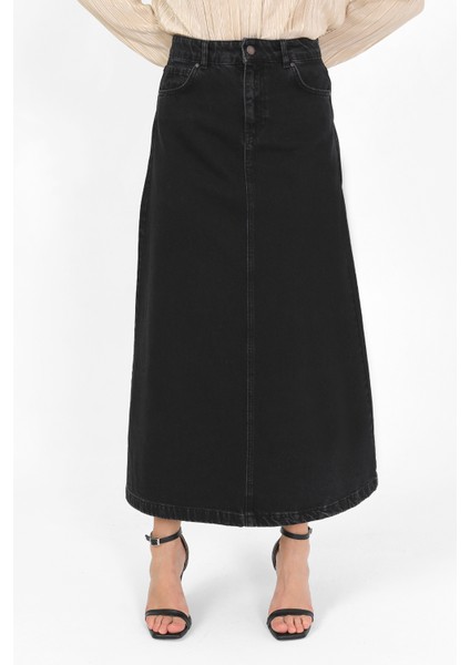 Yüksek Bel A Kesim Denim Etek fiyatları
