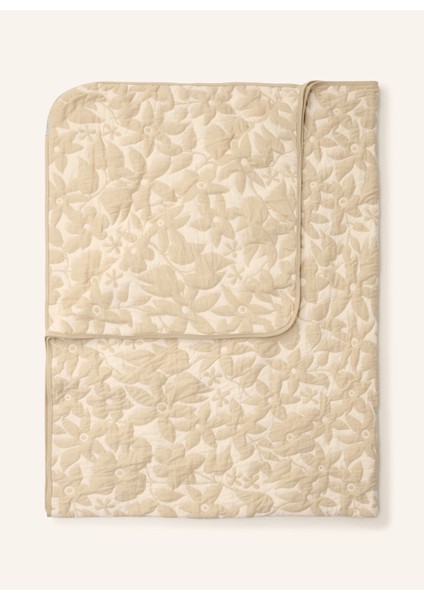 Imara Plaid Battaniye 150X200 Cm, Çiçek Desenli, Dolgulu, %100 Pamuk