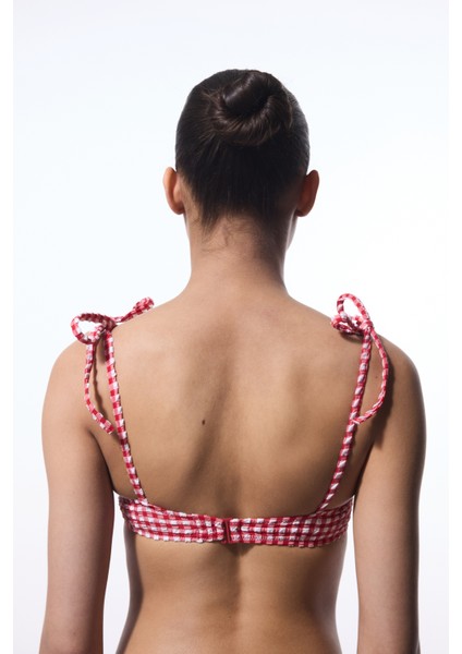 Texas Red Pötikare Balenli Balconette Bikini Üstü