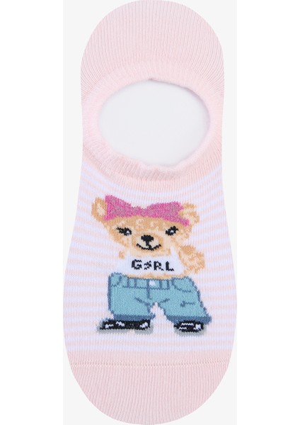 3 Çift Pamuklu Teddy Bear Ayı Desenli Sneaker Çorap