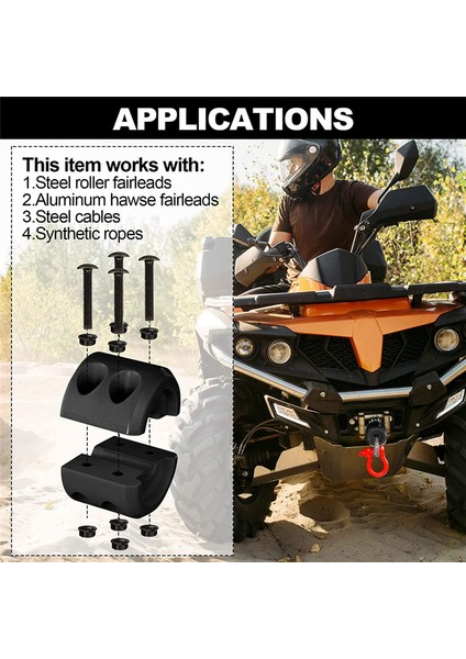 Atv Suv Orv Siyah Ile Uyumlu 4 Adet Vinç Durdurucu (Yurt Dışından)