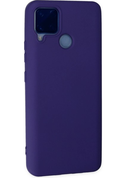 Realme C15 Kılıf Nano Içi Kadife Silikon - Mor Bstmy modelleri