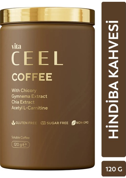 Hindiba, Gimneya, Chia Extract, L-Karnitim Içeren Detox Kahve