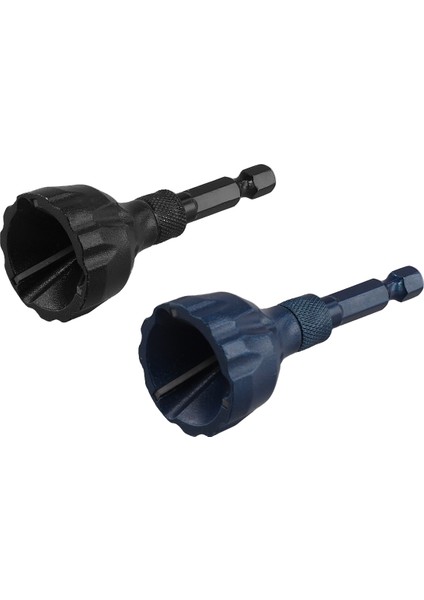 2 Adet Tungsten Karbür Çapak Alma Dış Pah Kırma Aleti (Siyah+Mavi) (Yurt Dışından)