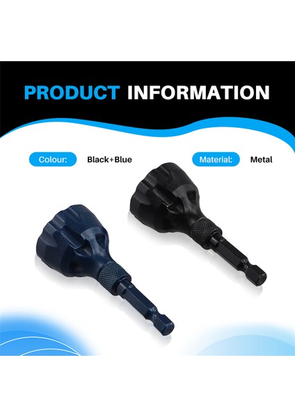 2 Adet Tungsten Karbür Çapak Alma Dış Pah Kırma Aleti (Siyah+Mavi) (Yurt Dışından)