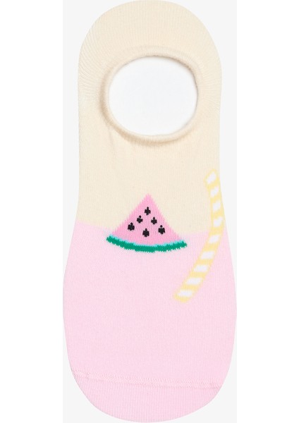 Watermelon 3lü Pembe Sneaker Çorap