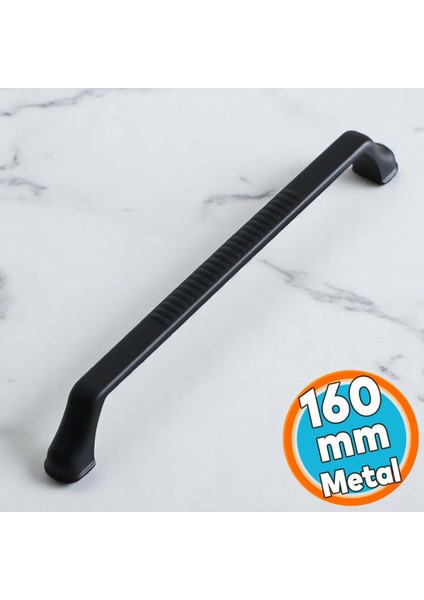 Mobilya Mutfak Çekmece Dolap Dolabı Kapak Kulbu Kulpları Kulpu Metal 160 mm 160 cm Siyah Kulp
