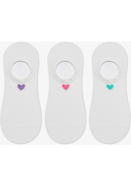 Adorable Heart 3lü Sneaker Çorap