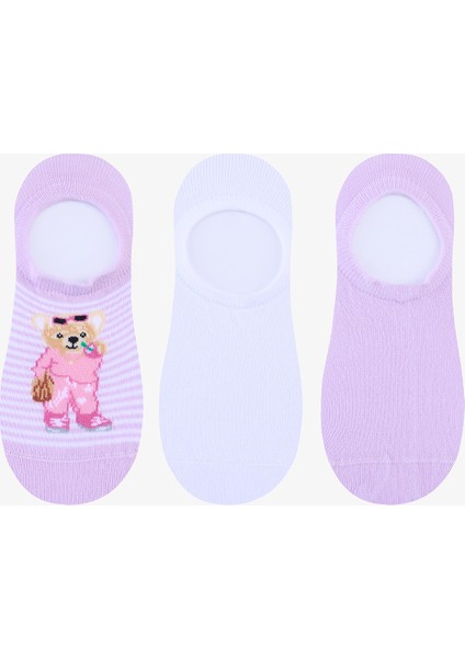 3 Çift Pamuklu Teddy Bear Ayı Sneaker Çorap