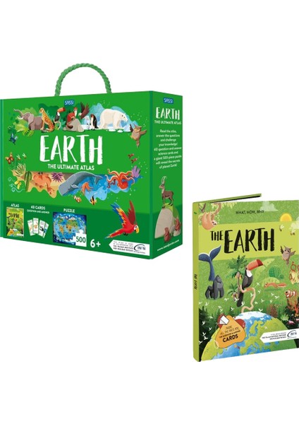 Puzzle, Atlas ve Kitap - Dünya