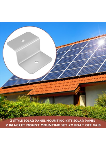 8 Adet Güneş Paneli Montaj Braketi Z Stili Alüminyum Alaşımlı Çatı Desteği (Yurt Dışından)