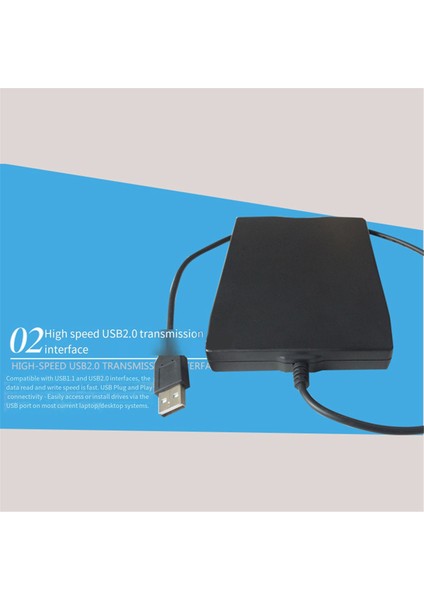 USB 2.0 Disket Sürücüsü 3,5 Inç Harici Disket Okuyucu (Yurt Dışından)
