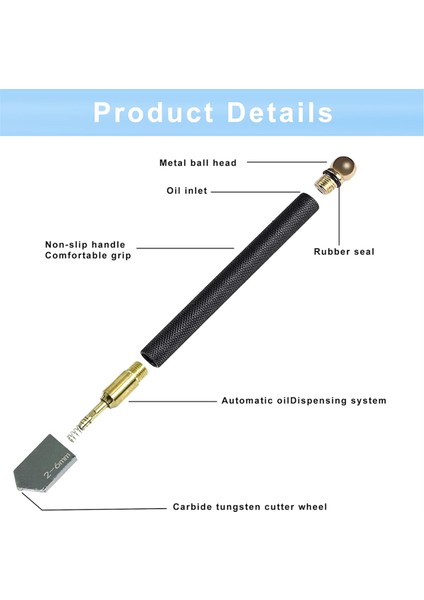 Cam Kesme Bıçağı 2MM-20MM, Alaşımlı Uçlu Cam Kesme Bıçağı (Yurt Dışından)