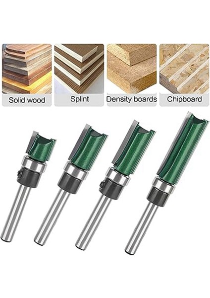 Rulman Kesme Kesici 4 Parçalı Set Ağaç Işleme Freze Kesici B (Yurt Dışından)