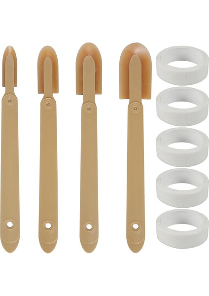 4 Adet Kauçuk Kalafatlama Aleti, Kalafatlama Spatulaları Kalafatlama Bitirme Aleti, B (Yurt Dışından)