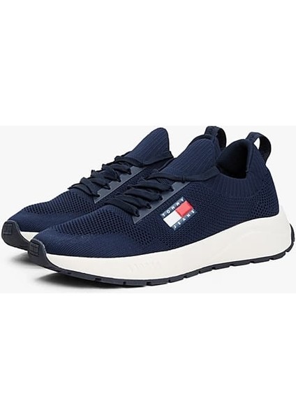Erkek Tjm Runner Knit Örgü Sneaker - Lacivert