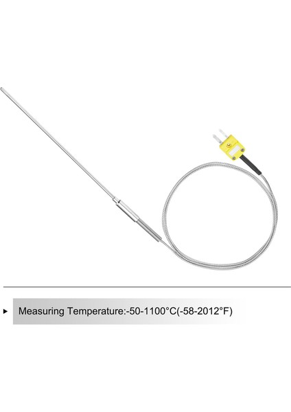 Metre Sıcaklık Sensörü Probu -50 Ila 1100°C,3.3FT Kablo 3.2X150MM (Yurt Dışından)