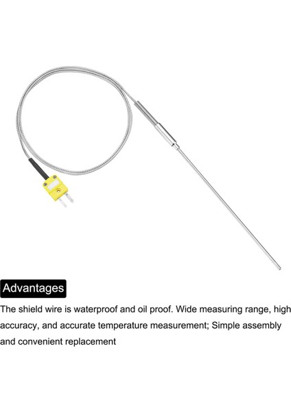 Metre Sıcaklık Sensörü Probu -50 Ila 1100°C,3.3FT Kablo 3.2X150MM (Yurt Dışından)