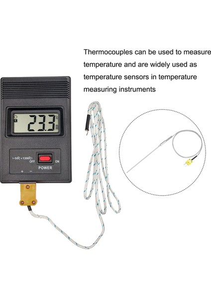 Metre Sıcaklık Sensörü Probu -50 Ila 1100°C,3.3FT Kablo 3.2X150MM (Yurt Dışından)