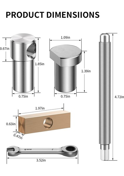 2 Adet Tezgah Köpek Kelepçesi, 3/4 Inç Köpek Deliği Kelepçesi 4 Adet Tezgah Köpek 19MM (Yurt Dışından)