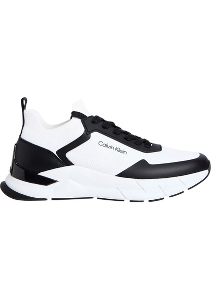 Erkek Ck Low Top Lace Up Sneakers - Beyaz/siyah