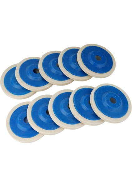 10 Adet Açı Taşlama Makinesi Taşlama Keçe Tekerlek 100MM Parlatma Tekerlek Mavi (Yurt Dışından)