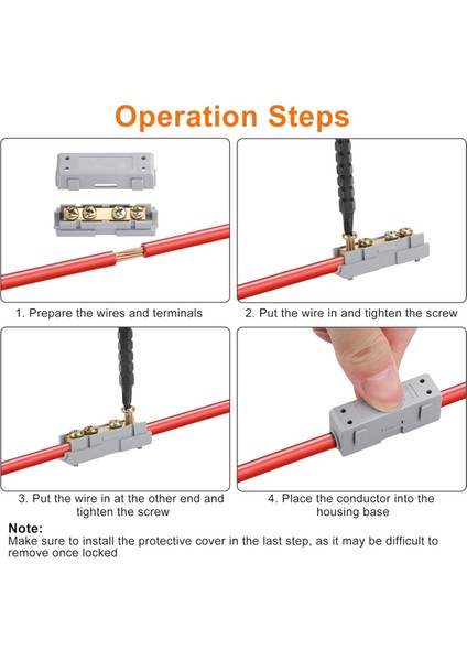 10 Awg Kablo Bağlantı Somunu Takımı, 60A Hızlı Kablolama Bağlantı Terminali (Yurt Dışından)