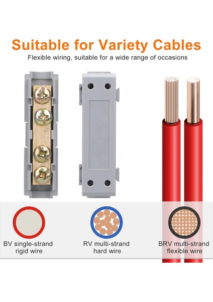 10 Awg Kablo Bağlantı Somunu Takımı, 60A Hızlı Kablolama Bağlantı Terminali (Yurt Dışından)
