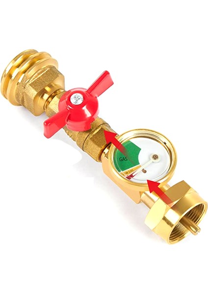 1lb Propan Tankı Adaptörü Açma/kapama Vanası ve Göstergesi Ile (Yurt Dışından)